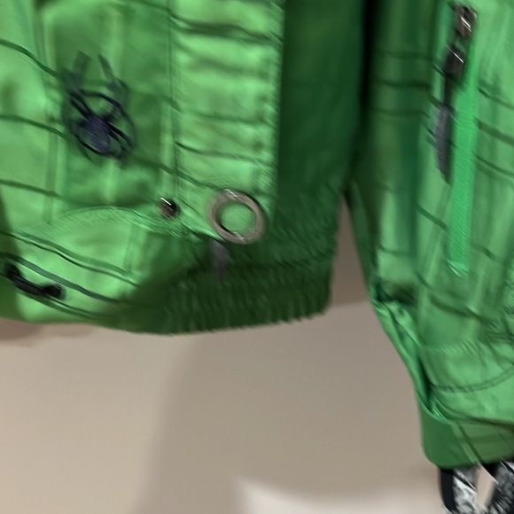 Spyder Women’s Winter Ski Jacket Size Large Kelly Green w/black Trim Gorgeous - Picture 3 of 7